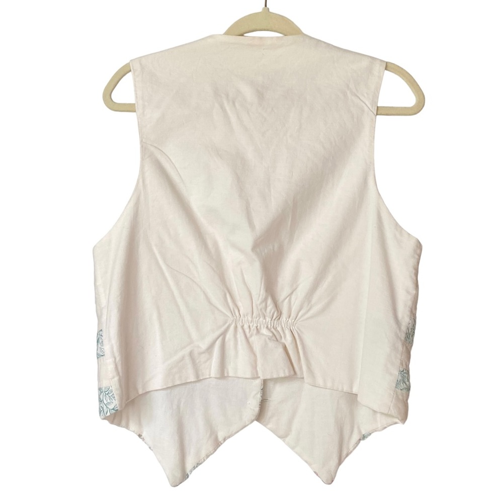 Vintage Patchwork Quilted Vest Gilet Women’s Size Medium Cottagecore Floral - Picture 2 of 9